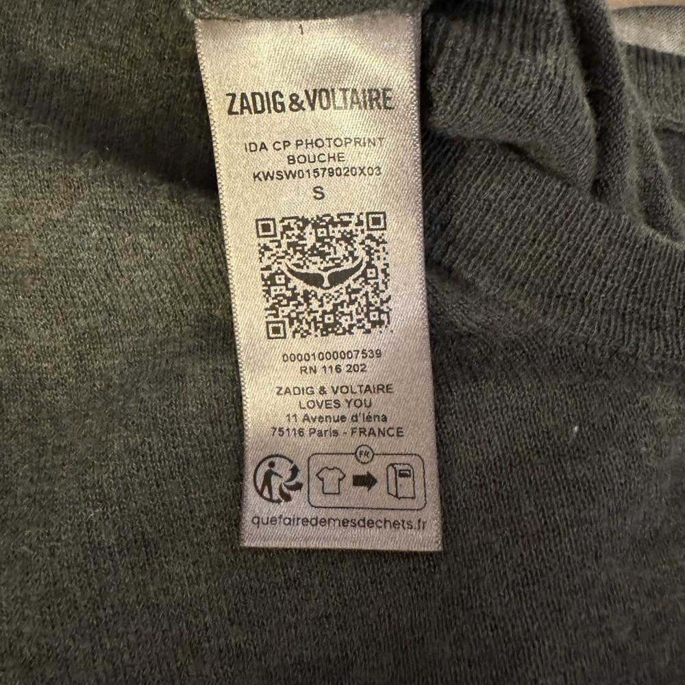 Zadig & Voltaire Ida Photoprint Cashmere sweater - Picture 6 of 6